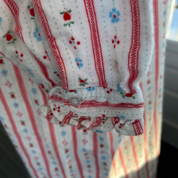 Dreamy Details 100% Cotton Flannel Nightgown with Lanz Tyrolean-Like Design - Picture 4 of 6